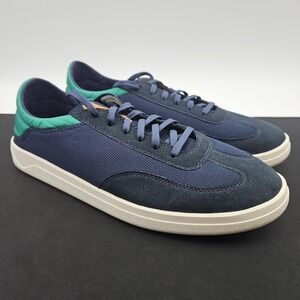 Olukai Punini Shoes Navy Blue Bamboo Men's Size 11.5 New‎